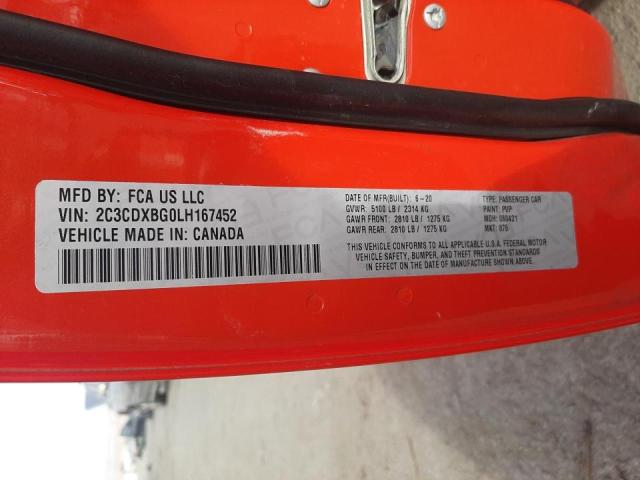 2C3CDXBG0LH167452 Dodge Charger Sx 2020. Фото: 9