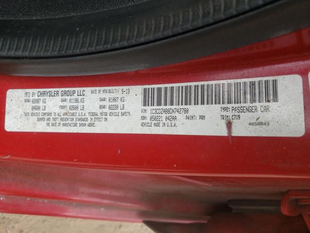 2013 DODGE AVENGER SE 1C3CDZAB8DN742780