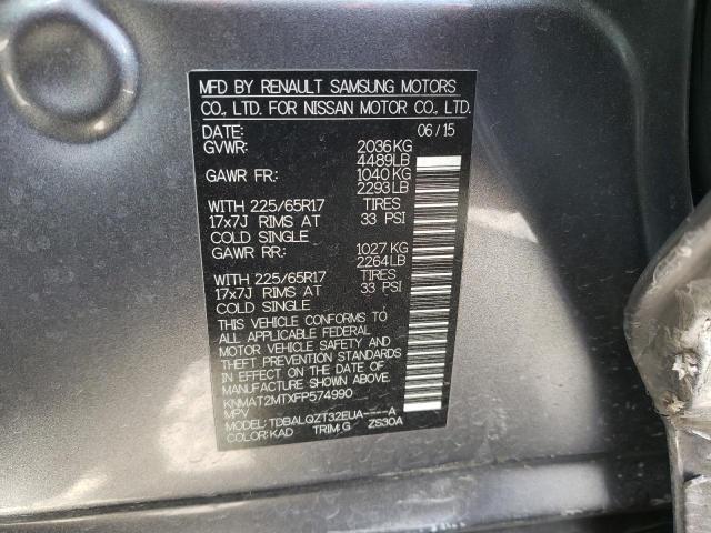 2015 NISSAN ROGUE S KNMAT2MTXFP574990