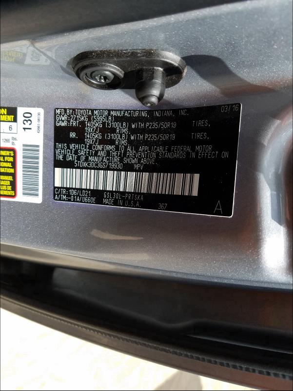 2016 TOYOTA SIENNA SE 5TDXK3DC3GS719930