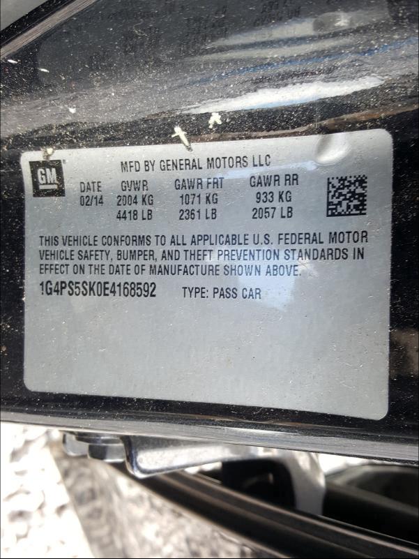 2014 BUICK VERANO 1G4PS5SK0E4168592