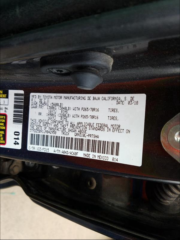 2018 TOYOTA TACOMA DOU 3TMDZ5BN1JM042950