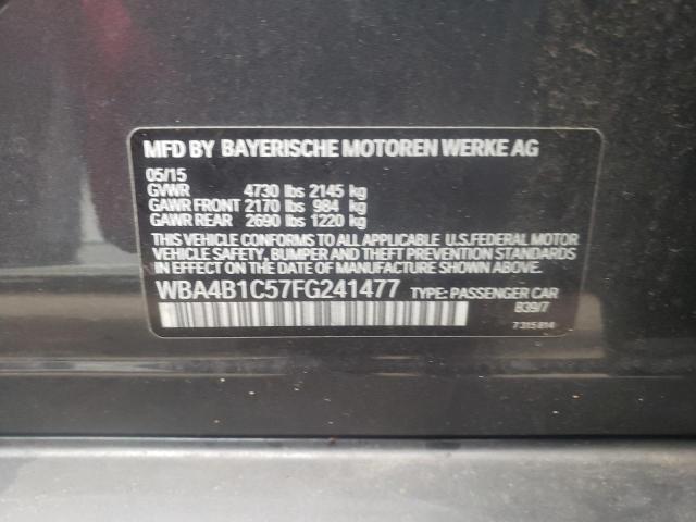 2015 BMW 435 I GRAN WBA4B1C57FG241477