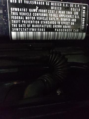 2015 VOLKSWAGEN BEETLE R-L 3VW7S7AT1FM815983