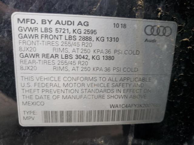 2019 AUDI SQ5 PRESTI WA1C4AFY3K2007689