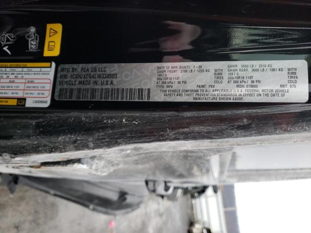 2020 JEEP WRANGLER U 1C4HJXEG4LW338503