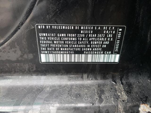2016 VOLKSWAGEN GOLF S/SE 3VW217AU9GM066745