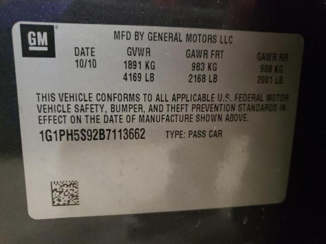 2011 CHEVROLET 150 EXP/CH 1G1PH5S92B7113662