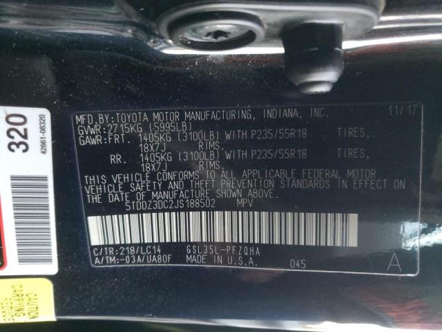 5TDDZ3DC2JS188502 Toyota Sienna Xle 2018. Фото: 9