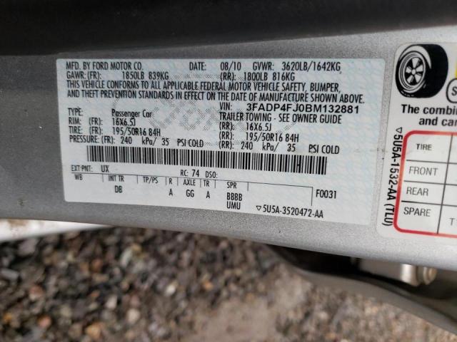 2011 FORD FIESTA SES 3FADP4FJ0BM132881