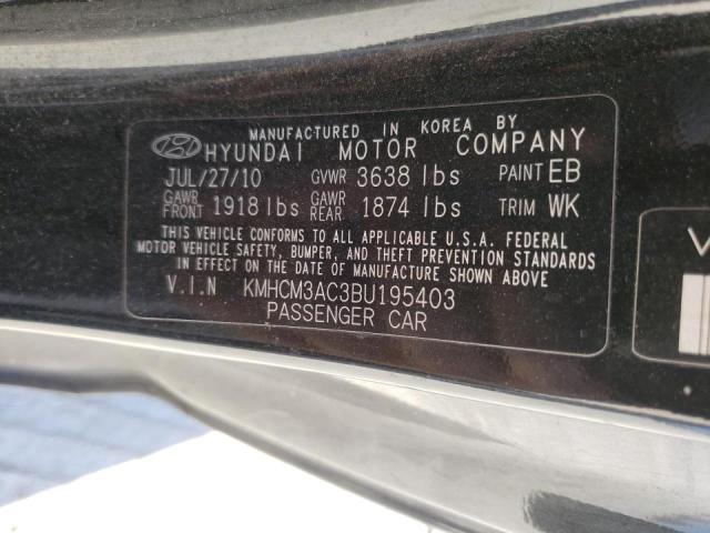 2011 HYUNDAI ACCENT GL KMHCM3AC3BU195403