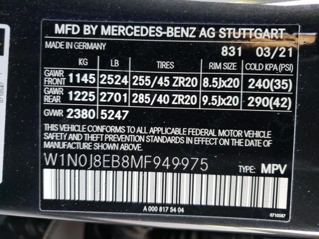 2021 MERCEDES-BENZ GLC COUPE W1N0J8EB8MF949975