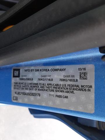 2016 CHEVROLET SPARK 2LT KL8CF6SA3GC623179
