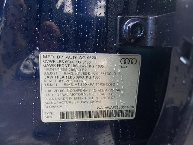 2020 AUDI SQ7 PREMIU WA1AWAF75LD011628