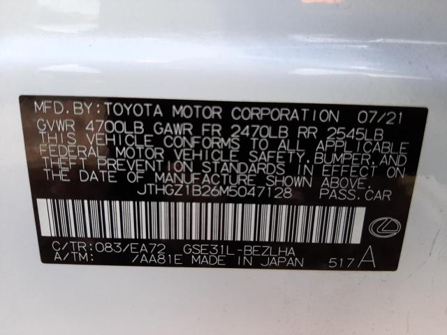 2021 LEXUS IS 350 F-S JTHGZ1B26M5047128