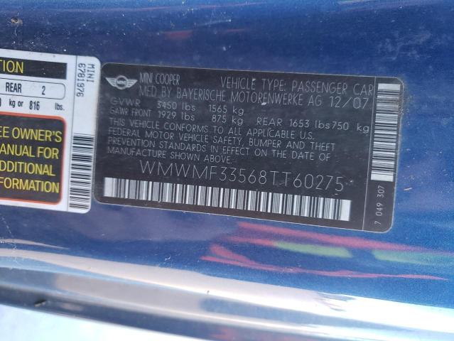 WMWMF33568TT60275 Mini Cooper