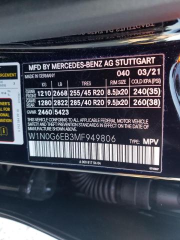 2021 MERCEDES-BENZ GLC 43 4MA W1N0G6EB3MF949806