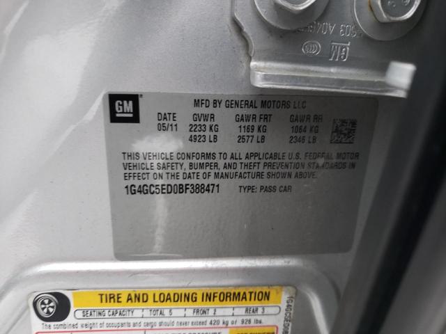 2011 BUICK LACROSSE C 1G4GC5ED0BF388471