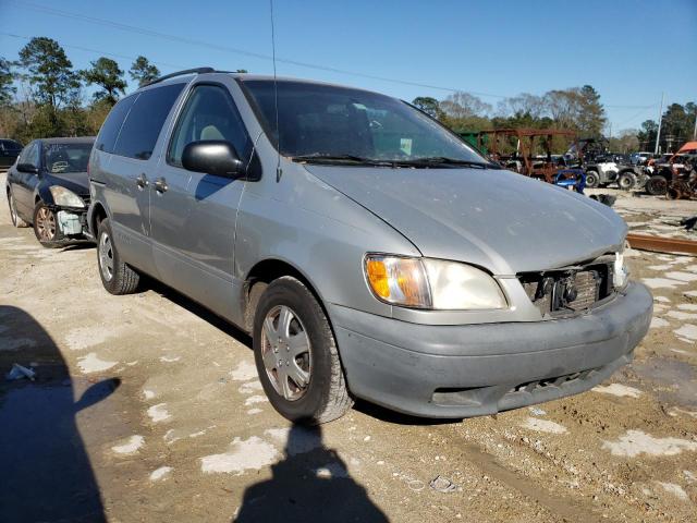 Salvage cars for sale from Copart Greenwell Springs, LA: 2002 Toyota Sienna CE