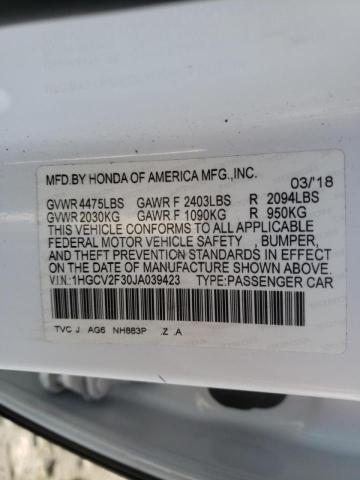 2018 HONDA ACCORD SPO - 1HGCV2F30JA039423