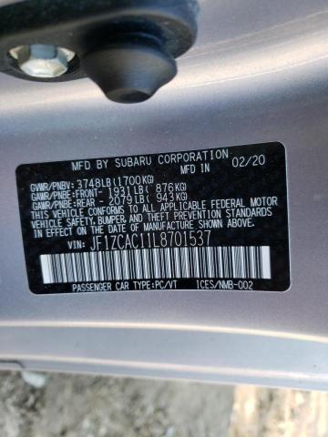 2020 SUBARU BRZ LIMITE JF1ZCAC11L8701537
