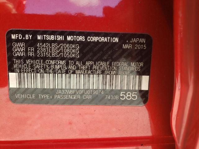 2015 MITSUBISHI LANCER EVO JA32W8FV0FU019074