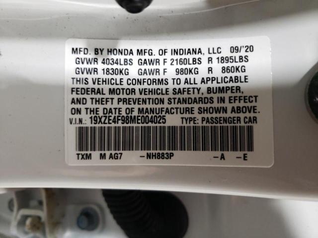 2021 HONDA INSIGHT TO 19XZE4F98ME004025