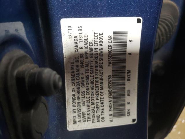 2011 HONDA CIVIC LX-S 2HGFA1F68BH535750