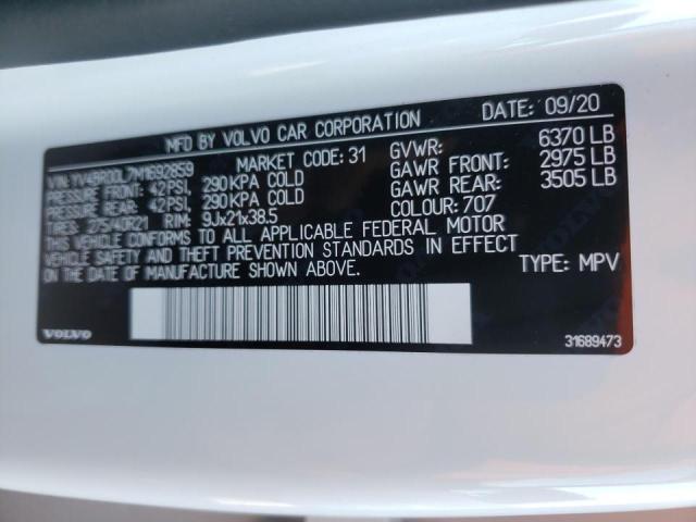 2021 VOLVO XC90 T8 RE YV4BR00L7M1692859