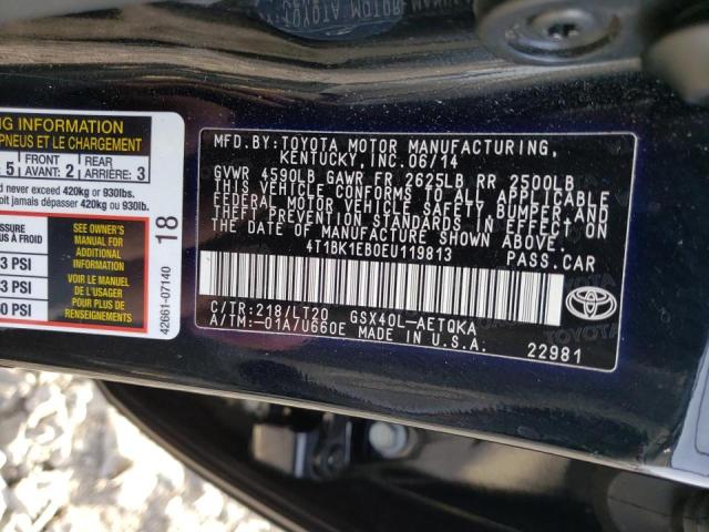 2014 TOYOTA AVALON BAS 4T1BK1EB0EU119813