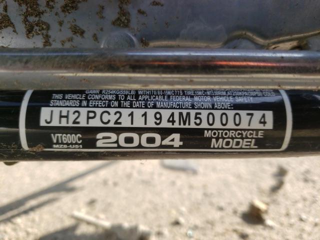 2004 HONDA VT600 C JH2PC21194M500074