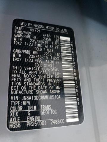 2021 NISSAN ROGUE PLAT JN8AT3DC8MW105104
