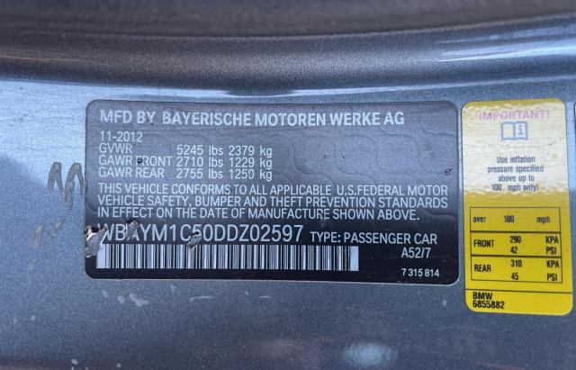 2013 BMW 650 XI WBAYM1C50DDZ02597