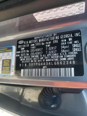 2020 KIA SORENTO L - 5XYPG4A34LG662348