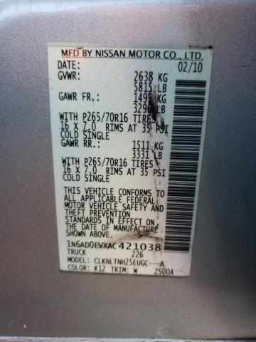 2010 NISSAN FRONTIER C 1N6AD0EVXAC421038