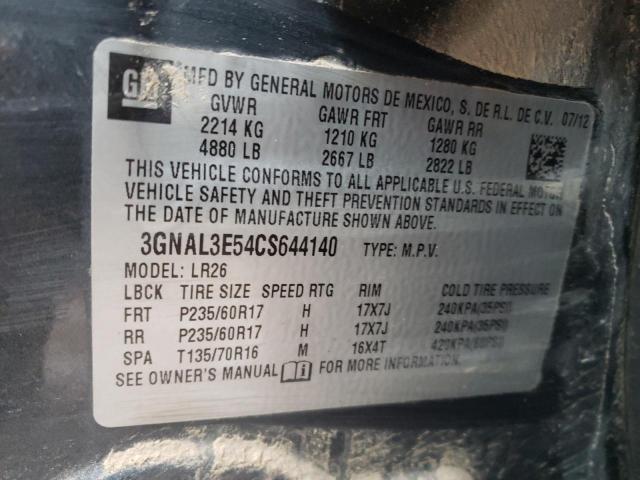 2012 CHEVROLET CAPTIVA SP 3GNAL3E54CS644140