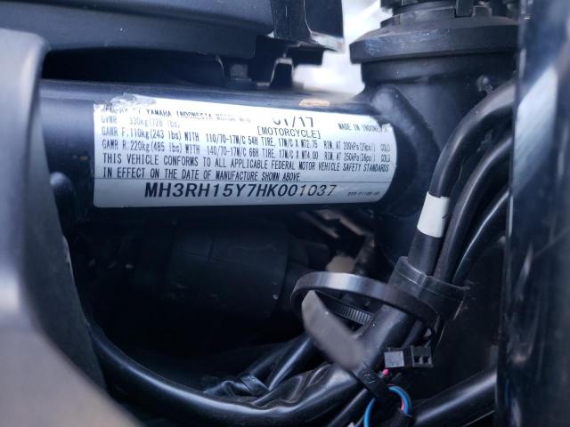 2017 YAMAHA YZFR3 A MH3RH15Y7HK001037