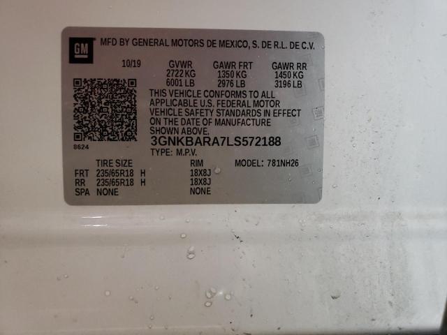 2020 CHEVROLET BLAZER L 3GNKBARA7LS572188