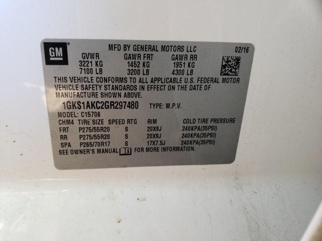 2016 GMC YUKON SLE 1GKS1AKC2GR297480