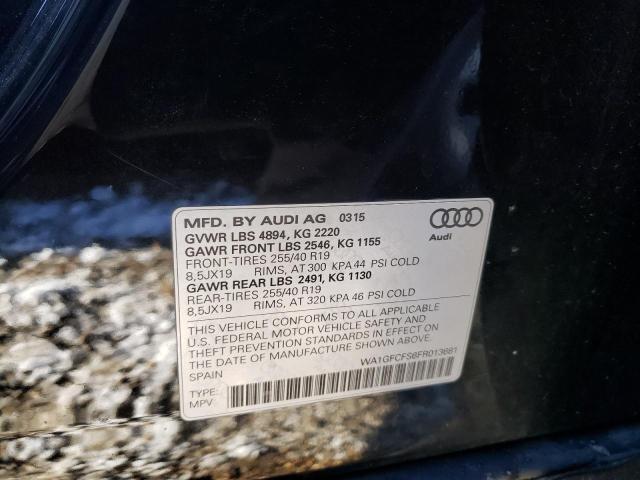 2015 AUDI Q3 PRESTIG WA1GFCFS6FR013681