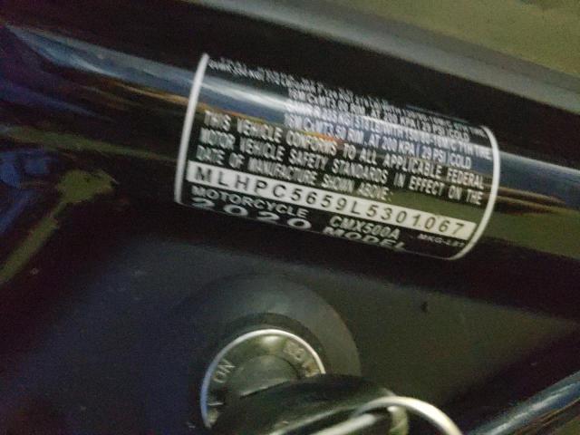 2020 HONDA CMX500 A MLHPC5659L5301067