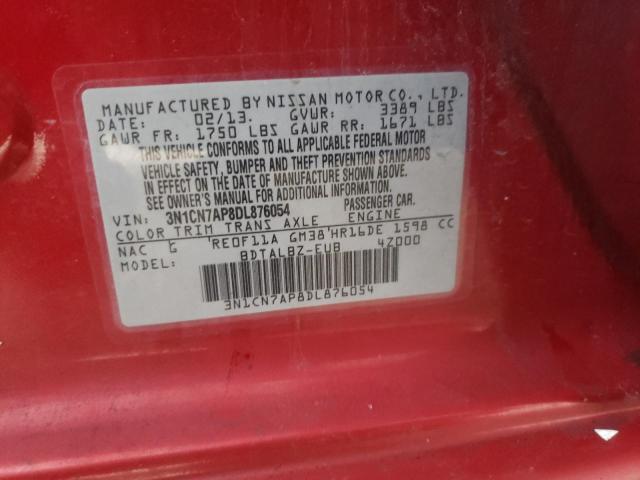 2013 NISSAN VERSA S 3N1CN7AP8DL876054