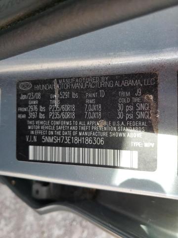 5NMSH73E18H186306 Hyundai Santa Fe S 2008. Фото: 9