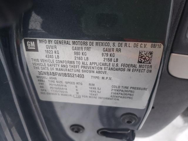 2011 CHEVROLET HHR 3GNBABFW0BS521493