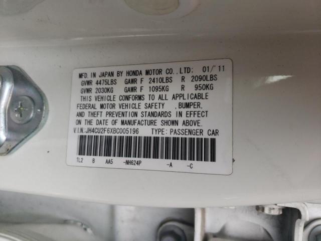 2011 ACURA TSX JH4CU2F6XBC005196
