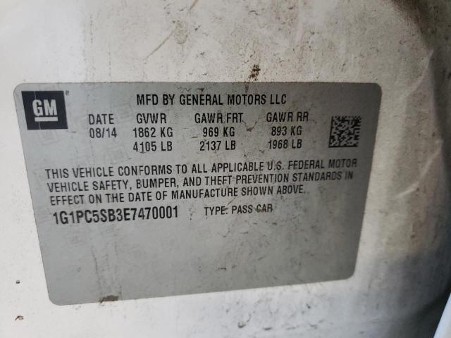 2014 CHEVROLET CRUZE LT - 1G1PC5SB3E7470001