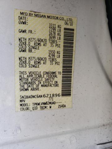 2010 NISSAN ARMADA SE 5N1BA0NC6AN621896
