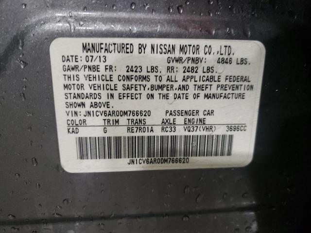 2013 INFINITI G37 JN1CV6AR0DM766620