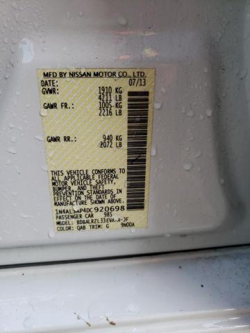 Image 10 of 2013 Nissan Altima salvage vehicle - Lot #31812062 at Copart