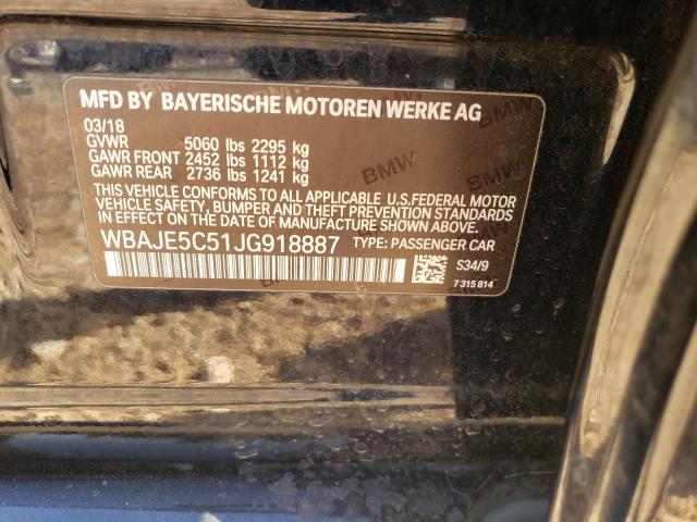 2018 BMW 540 I WBAJE5C51JG918887
